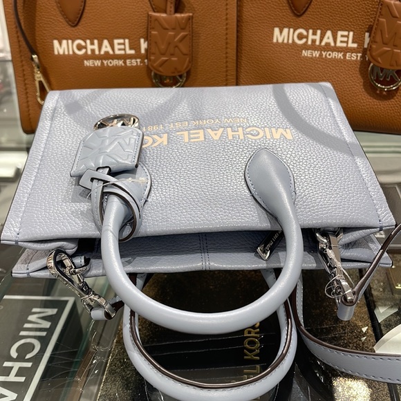 MICHAEL KORS Mirella Small Shopper TZ XBody Pebbled Leather Crossbody
Pale Blue - Picture 7 of 16